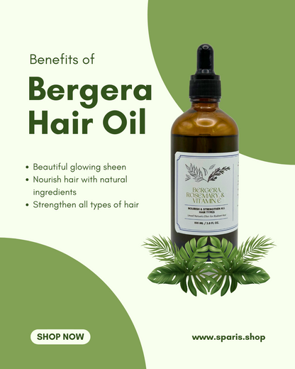 Bergera, Rosemary, & Vitamin E Hair Oil